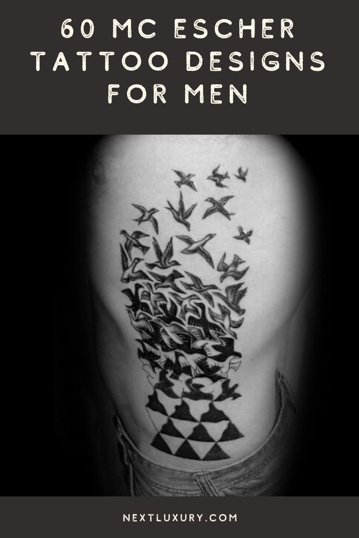 the back of a man's shoulder with birds flying around it and text that reads 60