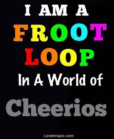 i am a froot loop in a world of cheerios poster with the words