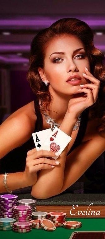 a woman holding a deck of cards in front of her face with the words poker on it