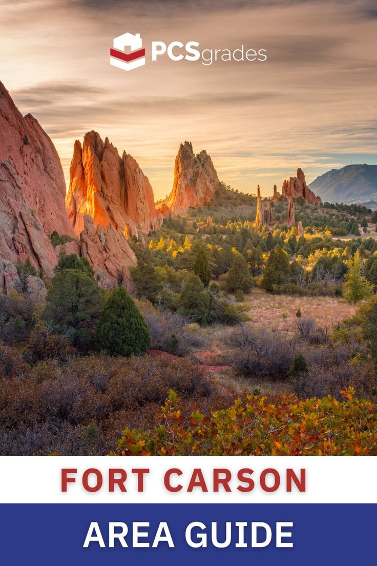 the front cover of fort carbon area guide, with mountains in the background and text that reads