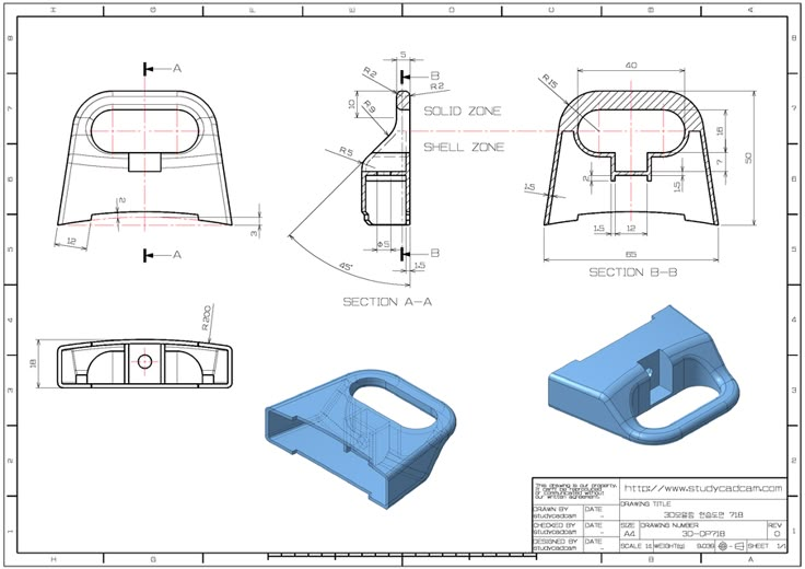 blueprint drawing of various parts for a chair