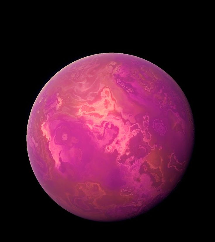 a red and purple planet with black background