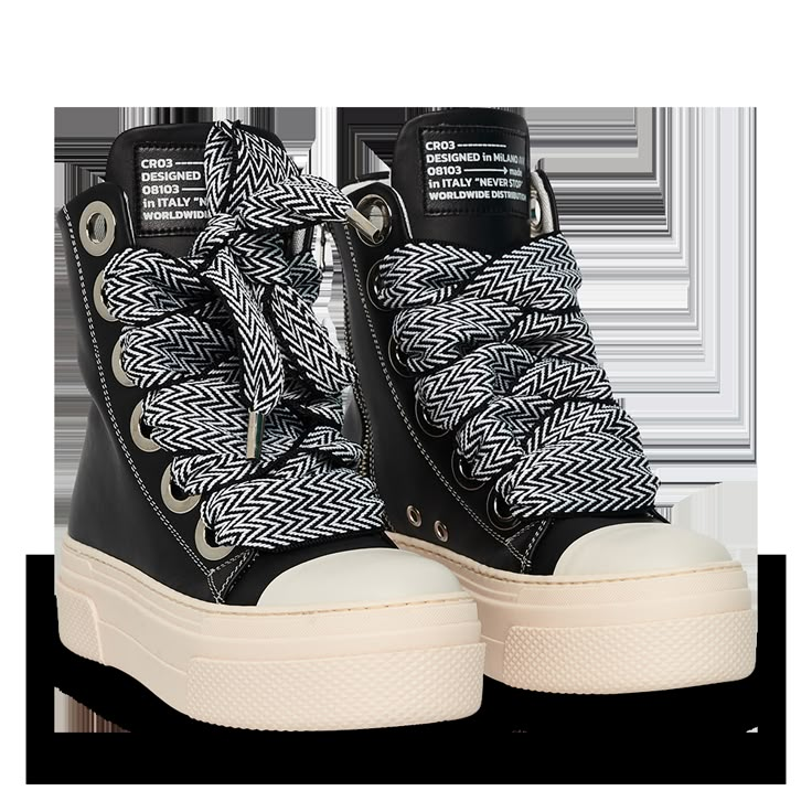 Sneakers Calipso 300 Black leather with laces multicolor black and white Pretty Sneakers, Trendy Shoes Sneakers, Pretty Shoes Sneakers, Expensive Shoes, Shoes Outfit Fashion, Cute Nike Shoes, Fresh Shoes, Cute Nikes, Girly Shoes