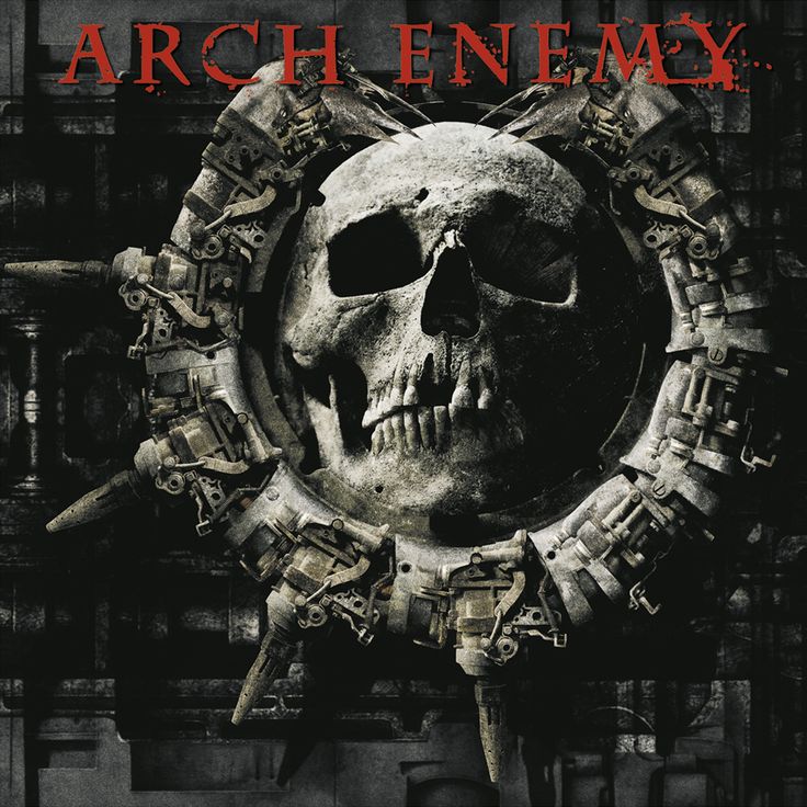 the cover art for arch enemy's album, which features a skull and crossed swords