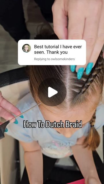 Sarah | Hair Braider on Instagram: "A Dutch Braid Tutorial from a different perspective #bonniebraids #dutchbraids #braidtutorial #howtobraid #learntobraid" Dutch Braids For Beginners, Braid Bun Tutorial Step By Step, Bubble Braid For Sports, How To Fake Dutch Braids, Dutch Braid Ponytail Hairstyles, Duch Braids Tutorial, Dutch Braid Into Ponytail Tutorial, Dutch Braids To Bun, How To Dutch Braids