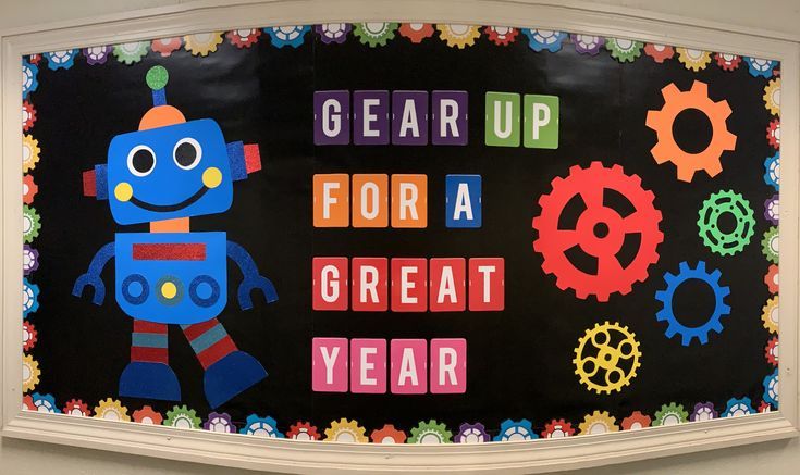 a sign that says gear up for a great year