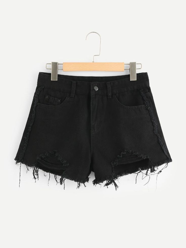 Mom Dr, Summer Shorts Denim, Female Shorts, Ripped Denim Shorts, Hot Shorts, Causual Outfits, Party Dress Short, Sweater And Shorts, Black Denim Shorts