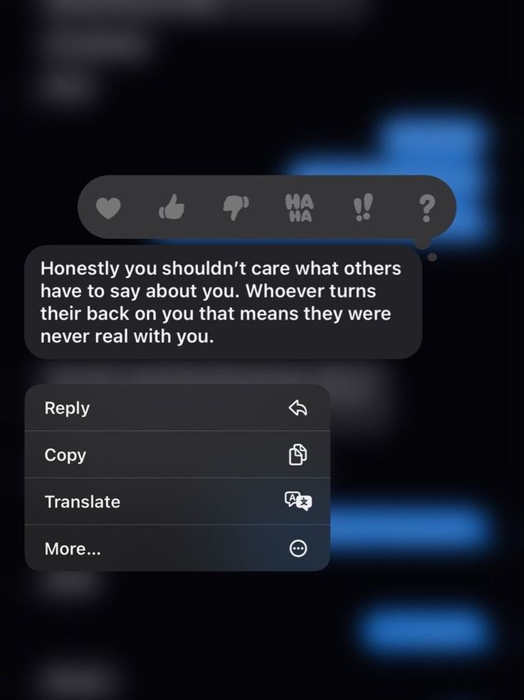 two texts are shown in the dark with blue light coming from them and one text reads, honesty you shouldn't care what others have to say about