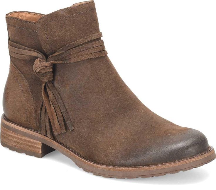 PRICES MAY VARY. Wander freely with the Blake bootie, crafted with waterproof Italian suede and a hint of rustic charm! Waterproof Italian suede Slip resistant TPR outsole Heel height of approximately 1 ¼ inches Side zipper for easy on / off Wander freely with the Blake bootie, crafted with waterproof Italian suede and a hint of rustic charm!|Waterproof Italian suede|Slip resistant TPR outsole|Heel height of approximately 1 ¼ inches|Side zipper for easy on / off|Wrap around knotted tassel detail Slouch Boots Outfit, Slouch Boots, Boot Shoes, Boots Ankle, Waterproof Boots, Womens Boots Ankle, Boot Shoes Women, Rustic Charm, On Off