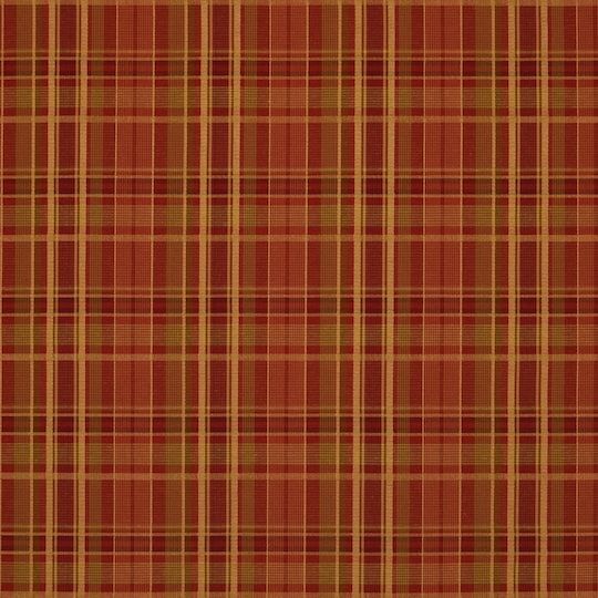 an orange and brown plaid fabric