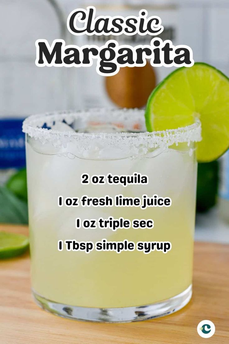 the classic margarita recipe is ready to be served