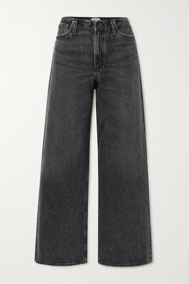 Shop AGOLDE Lex low-rise wide-leg organic jeans, Explore the latest AGOLDE women's collection today on NET A PORTER Jean Large, Cute Pants, Cute Jeans, Cute Everyday Outfits, Wide Legs, Wish List, Washed Jeans, Dream Clothes, New Wardrobe