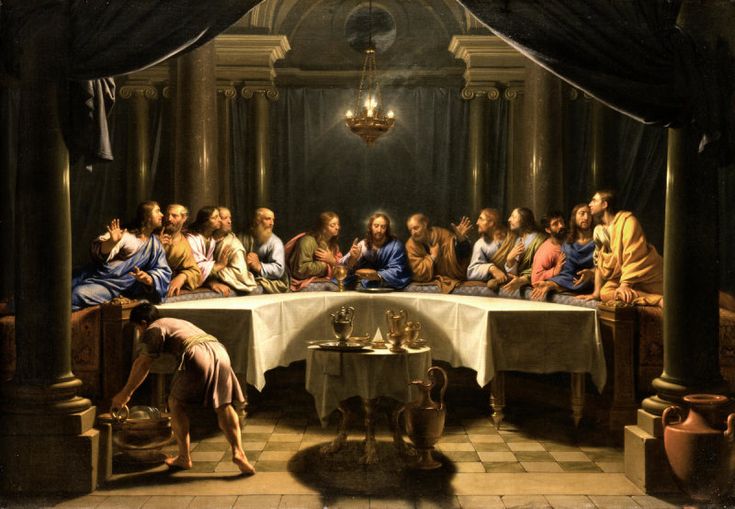 a painting of the last supper of jesus