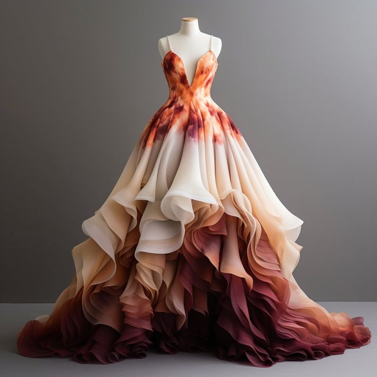 Elaborate Dresses Gowns, Fantasy Inspired Dresses, Prettiest Dresses In The World, Unique Prom Dress Colors, Etsy Dresses Women, Unique Dress Designs Fashion, Ball Gowns For Prom, Over The Top Dresses, Ball Room Dress