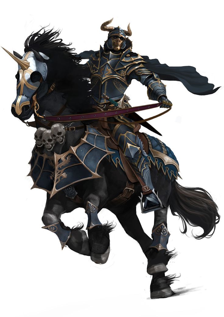 a man riding on the back of a black horse