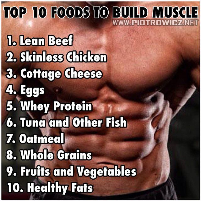 Top 10 Foods To Build Muscle - Healthy Fitness Sixpack Protein - PROJECT NEXT - Bodybuilding & Fitness Motivation + Inspiration Foods To Build Muscle, Gym Foods, Back Workouts, Workout Man, Fitness Meals, Muscle Building Foods, Nutrition Sportive, Musa Fitness, Nutrition Diet