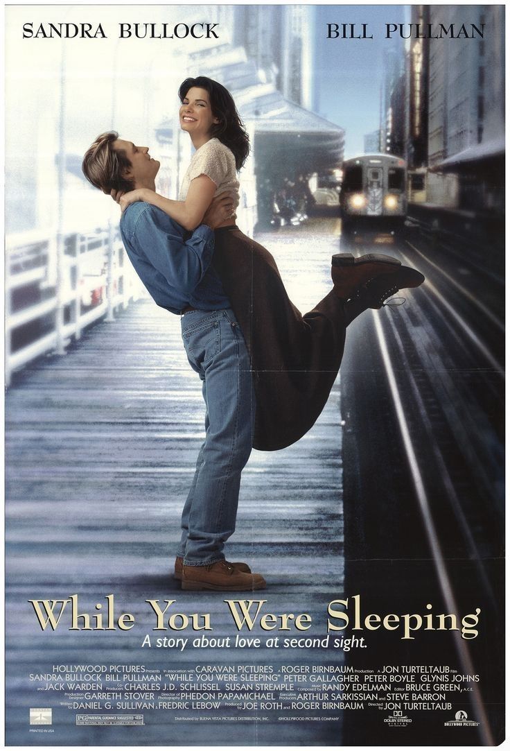 the movie poster for while you were sleeping features a man carrying a woman on his back