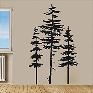 a wall decal with some trees on it