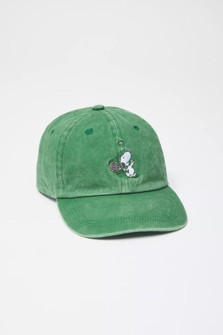 Snoopy Tennis Washed Dad Hat | Urban Outfitters Snoopy Tennis, Hat Outfit Men, Best Gifts Under 50, Outfit Wishlist, Masc Fashion, Funky Hats, Denim Cap, Mens Trendy Outfits, Fall Hats