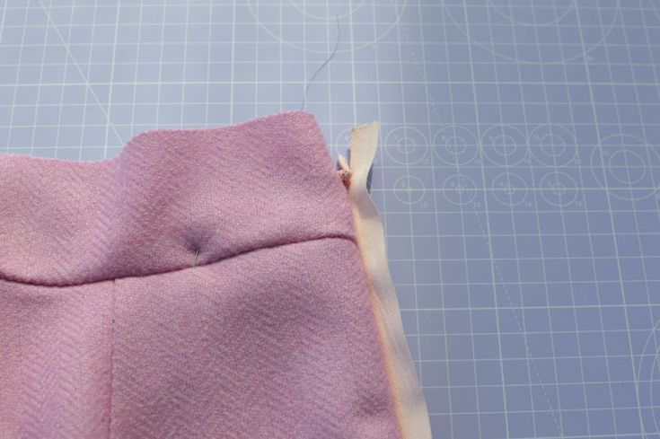 a piece of fabric is being sewn together