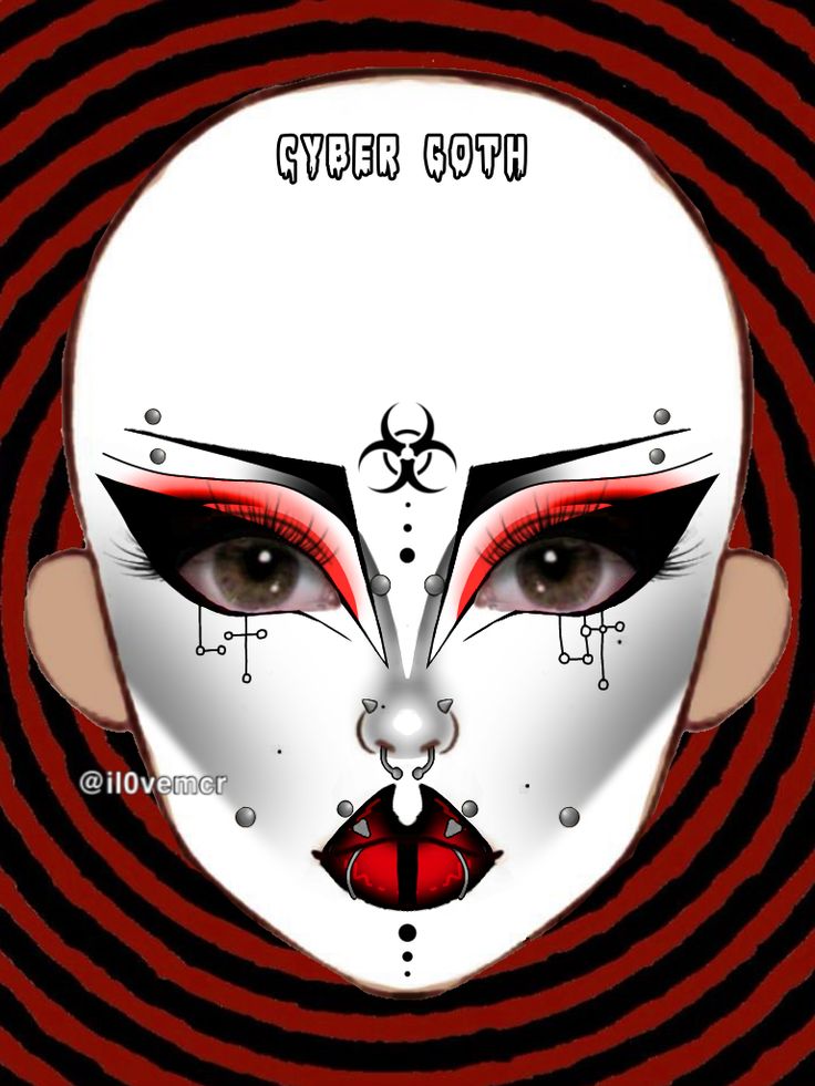 Goth Make Up Look, Goth Templates, Goth Makeup Drawing, Goth Makeup Face Chart, Goth Makeup Template, Cybergoth Makeup, Goth Makeup Inspo Drawing, Trad Goth Makeup Tutorial, Goth Makeup Tutorial