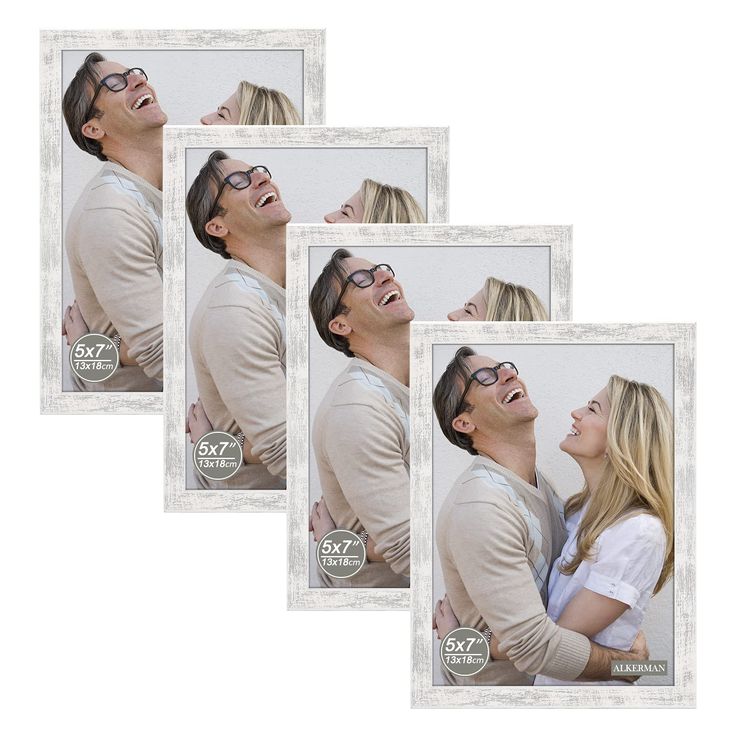 three frames with an image of a man and woman laughing together in front of each other