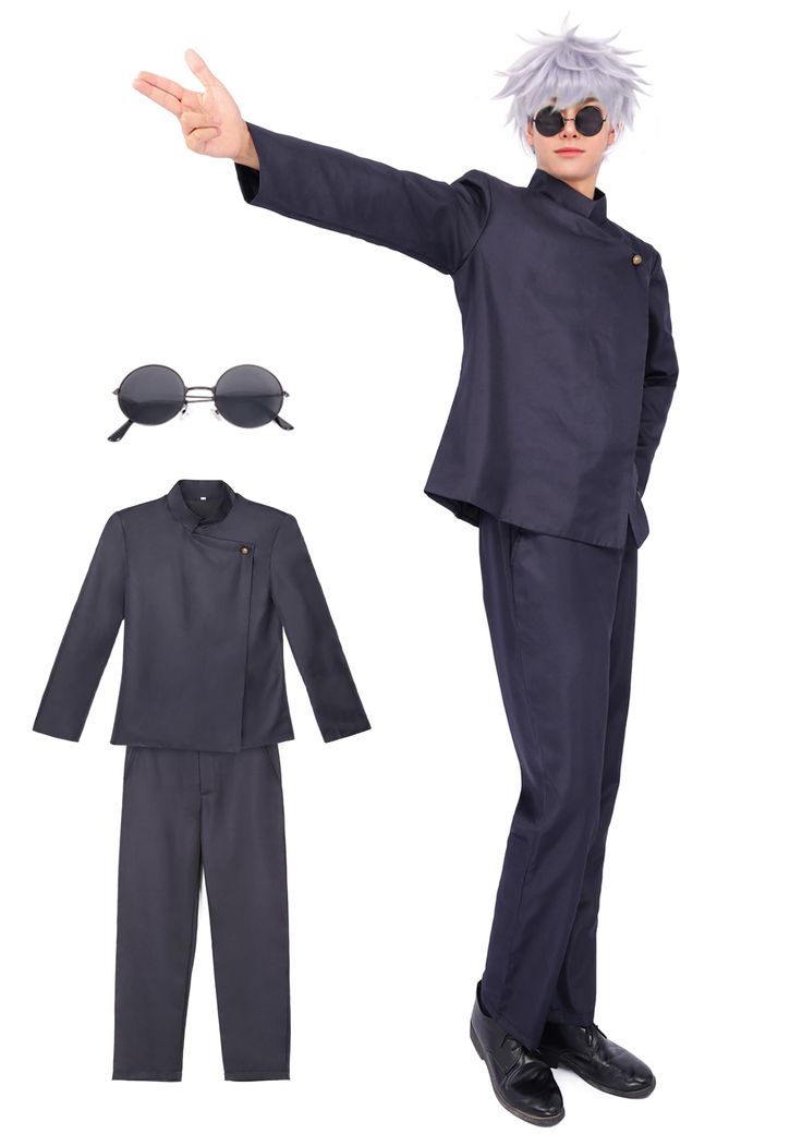 PRICES MAY VARY. Package Including: Satoru jacket, pants, glasses Quality Material: Uniform cloth, smooth touch, not easily wrinkled and comfortable to wear Occasion：Suitable for Satoru cosplay, Halloween, Christmas, stage performance and daily wear, etc Wash Method: It is recommended not to machine wash. Soak it in cold or warm water for a while, and then wash it Tips: When receiving the product, please check if the accessories are lost or damaged. If there are any problems, please contact us Gojo Satoru Clothes, Gojo Cosplay, School Costume, Christmas Stage, Uniform Jacket, Uniform School, Male Cosplay, Cosplay Halloween, Halloween 2024