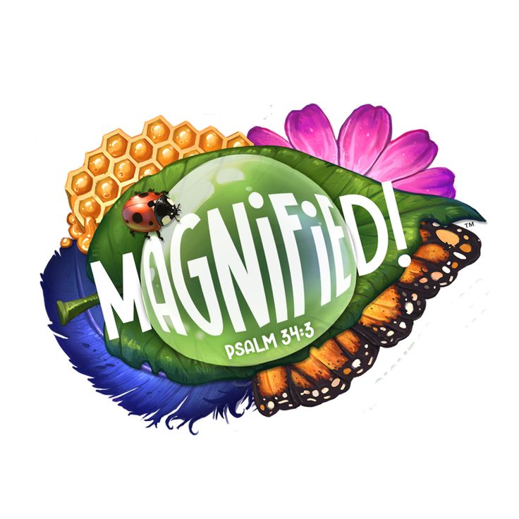 the logo for magnifid, a children's book about butterflies and bees