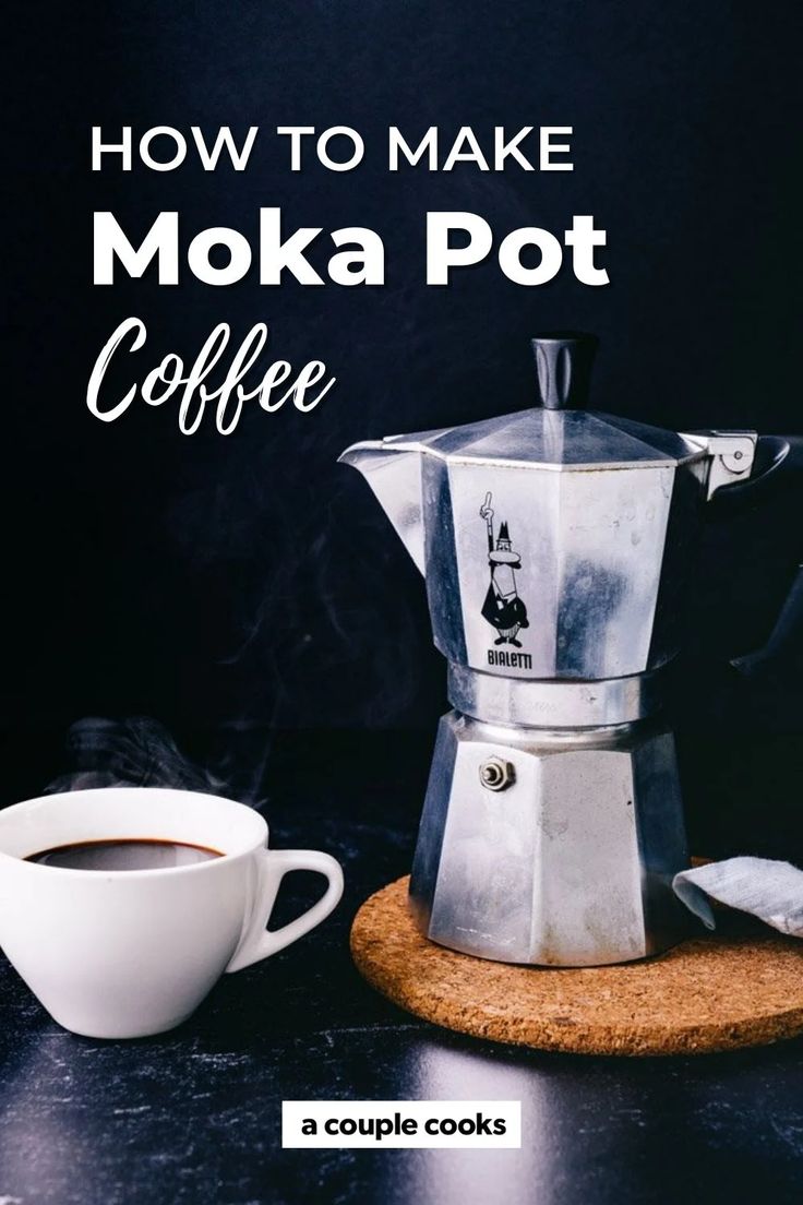 how to make moka pot coffee on a coaster with the words, how to make moka pot coffee