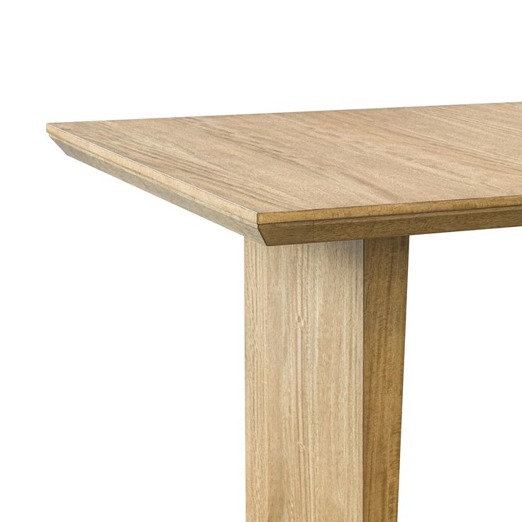 a close up of a wooden table on a white background