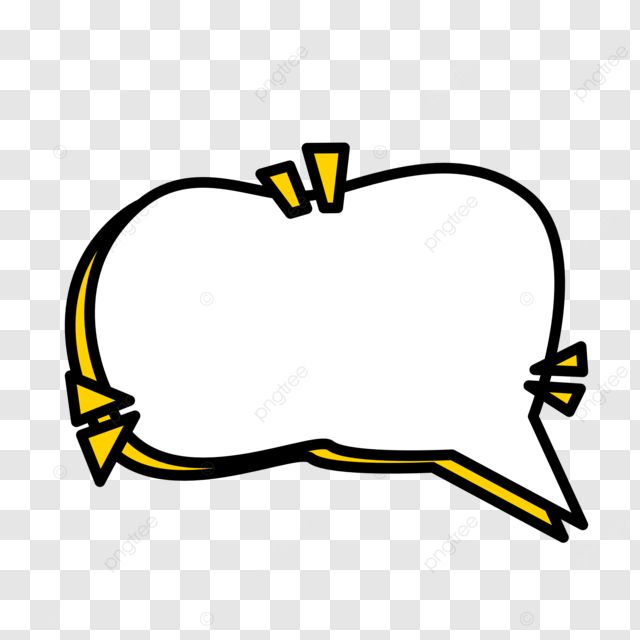 an empty speech bubble on a transparent background