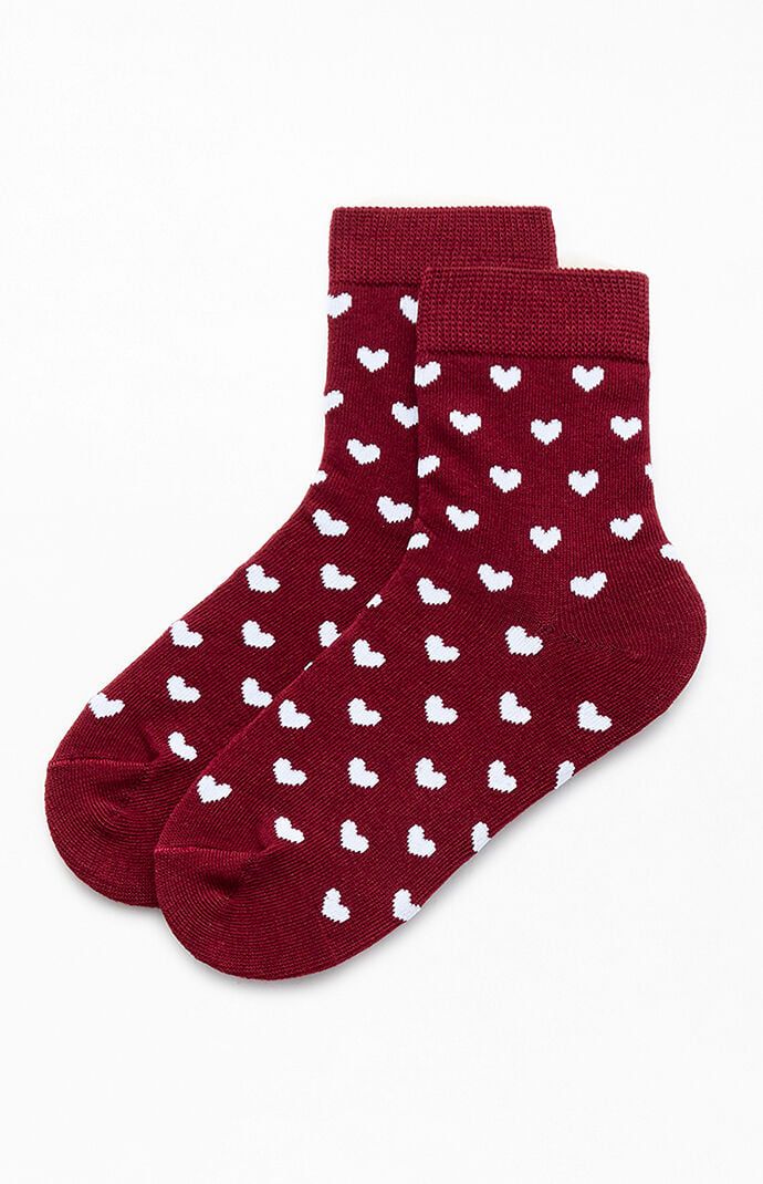 John Galt Burgundy Heart Socks | PacSun Spiderman Socks, Heart Socks, Baby Fashionista, Fluffy Socks, Print Socks, Closet Accessories, Sock Packs, Winter Socks, Fashion Wishlist