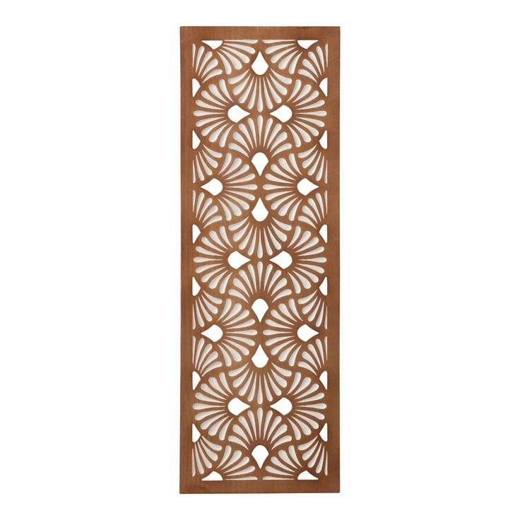 a decorative wooden panel with an intricate design