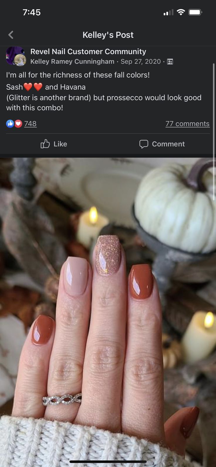 Fall Nails Tip Design, Short Acrylic Nails For Fall Autumn, Fall Inspired Dip Powder Nails, Fall Manicure Dip Powder, Fall Nails With Sparkle Accent, November Nail Art Short Nails, Fall No Chip Nail Designs, Fall Anc Nail, Short Acrylic Nails Square Simple Classy Fall