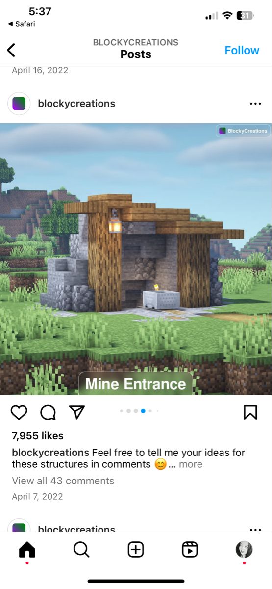 the minecraft house is being displayed on an iphone screen, and it appears to be for sale