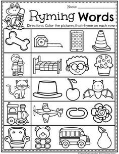 a worksheet for beginning and ending words with pictures on it, including an image of