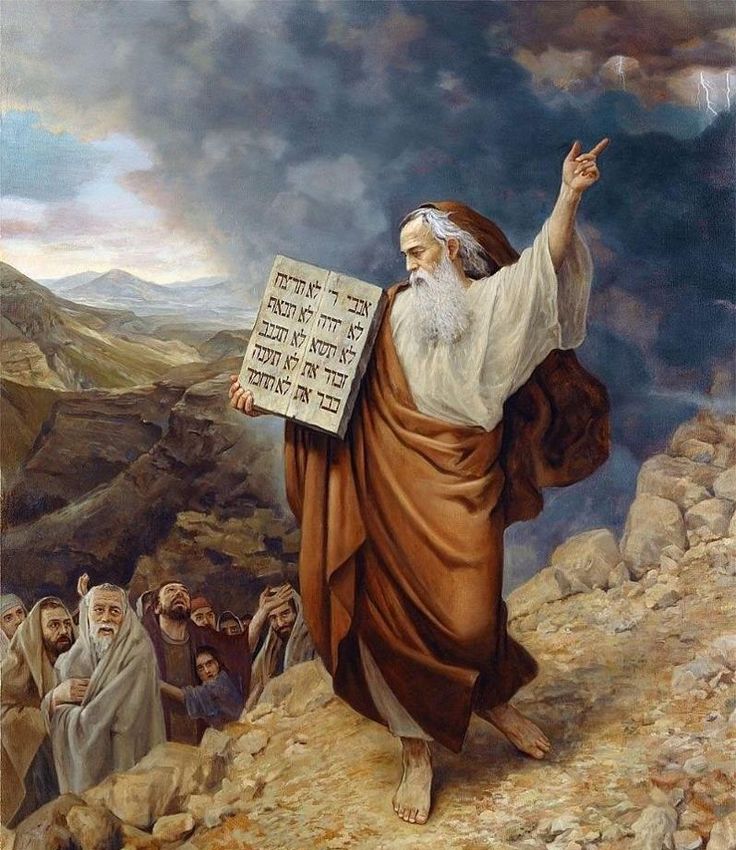 a painting of jesus walking up a hill with his arms in the air and holding a sign