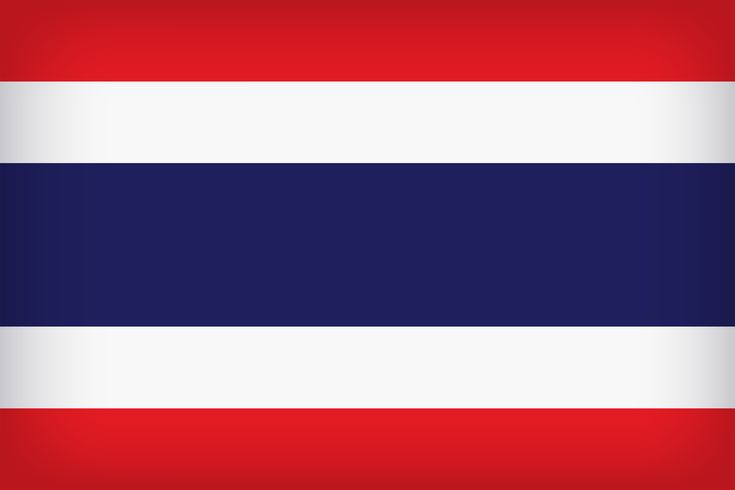 the flag of thailand is shown in red, white and blue