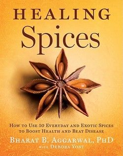 the book cover for healing spices