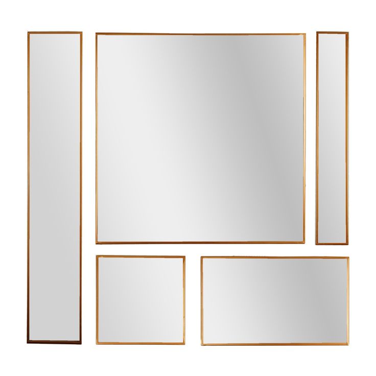 Shimmering and amplifying natural light to brighten up otherwise dark spaces, this five-piece set of framed mirrors instantly fills an empty wall when hung together. Funhouse Mirror, Above The Sink, Framed Mirrors, Mirror Store, Eclectic Aesthetic, Glass Mirrors, Bronze Mirror, Vintage Traditional, Accent Mirror