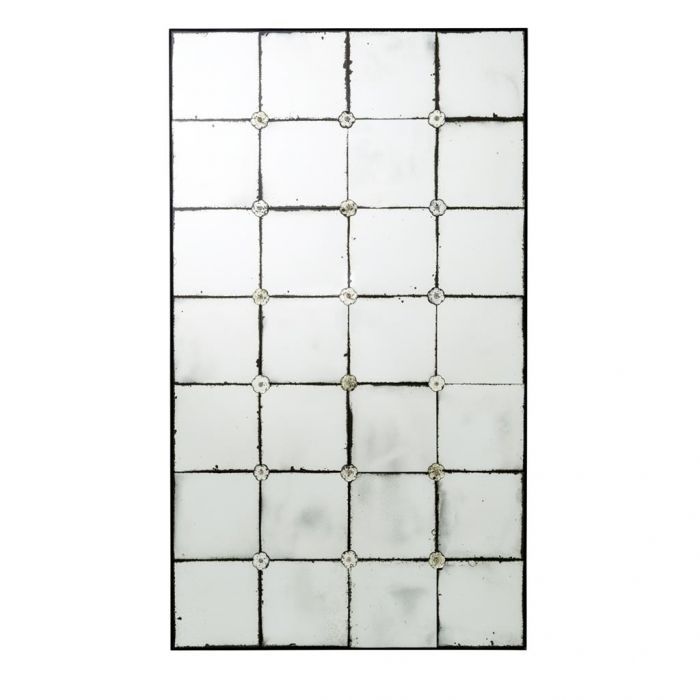 an image of a white tile wall with square tiles on it's sides and black edges