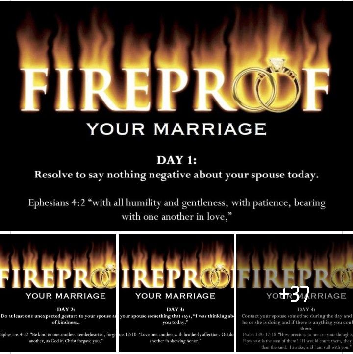 fireproof your marriage flyer with flames in the background