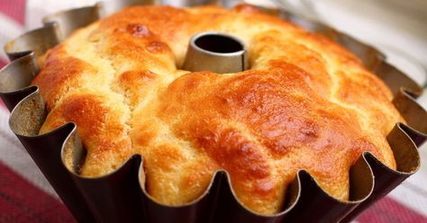 a cake that is sitting in a pan on a table