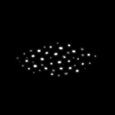 a black background with white dots in the dark