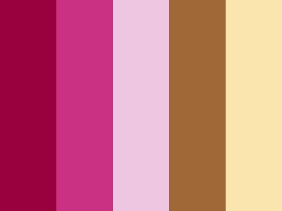 an image of a color palette with different colors in the same section, including pink and yellow