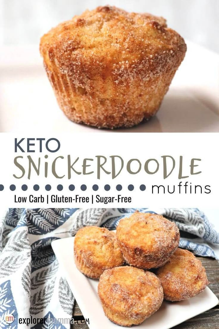 the keto snack is made with low carb gluen free sugar - free muffins