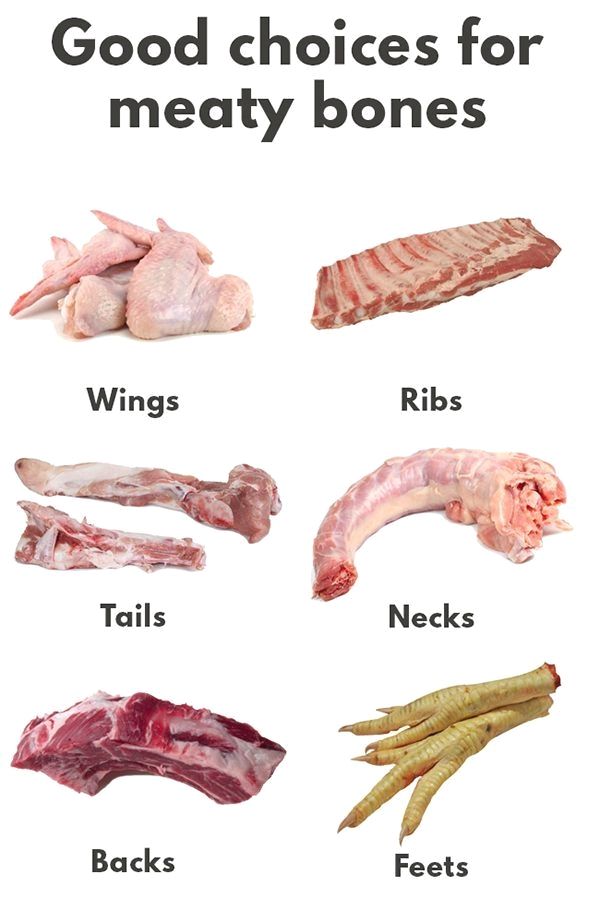 an image of meat choices for meaty bones