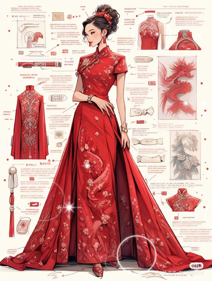 Japanese Gowns Fashion, Japanese Empress Dress, Chinese Queen Dresses, Imperial China Fashion, Asian Inspired Dress, Chinese Royal Clothing, Asian Royalty Aesthetic, Chinese Ball Gown, Red Dress Dinner