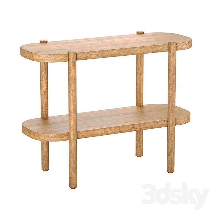 a wooden shelf sitting on top of a white wall