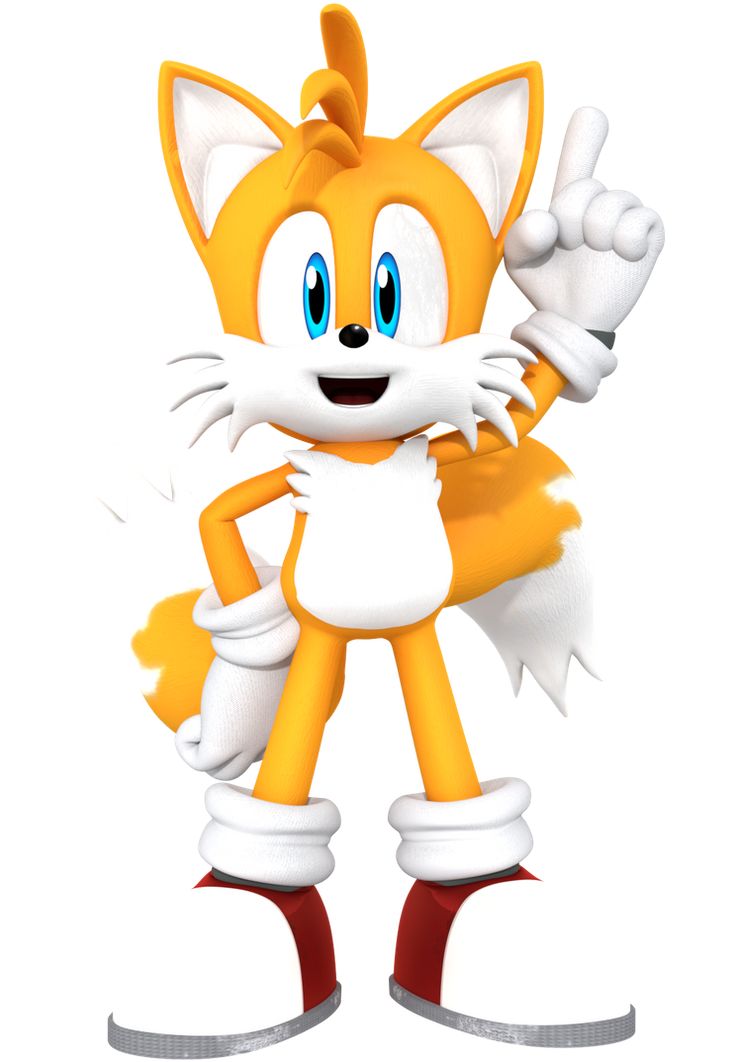 an orange and white cartoon character waving